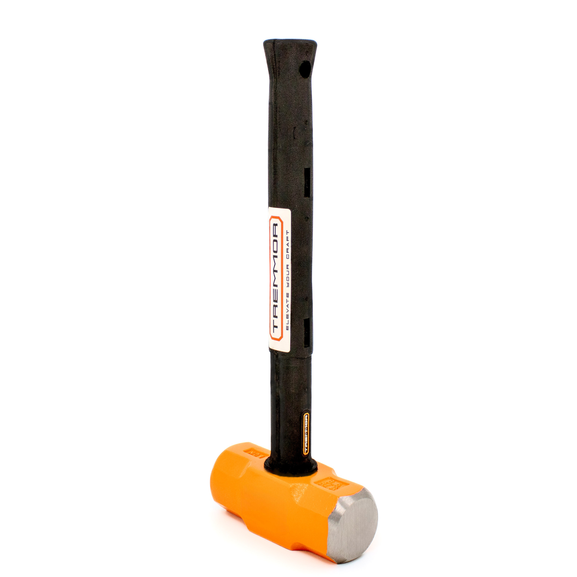 TREMMOR 8 lb Sledge Hammer | Heavy Duty Sledgehammer with Iron Core Steel Reinforced Rubber Handle Mini Sledge hammer with Locked Head | Ultimate Overstrike Protection Sledgehammers (16") TR1642